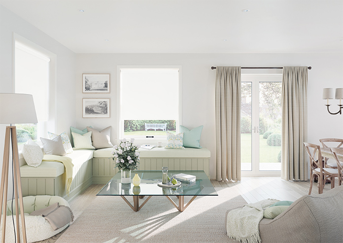 Trinity (Blackout), Cotton White - Roller Blind - Image 8